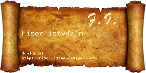Fiser István névjegykártya
