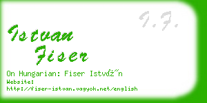 istvan fiser business card